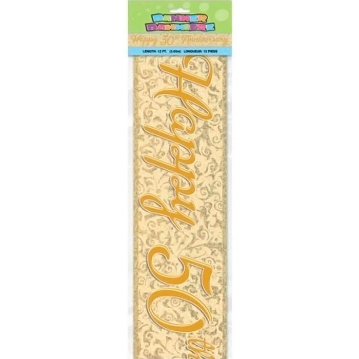 50th Anniversary Prismatic Foil Banner 9ft