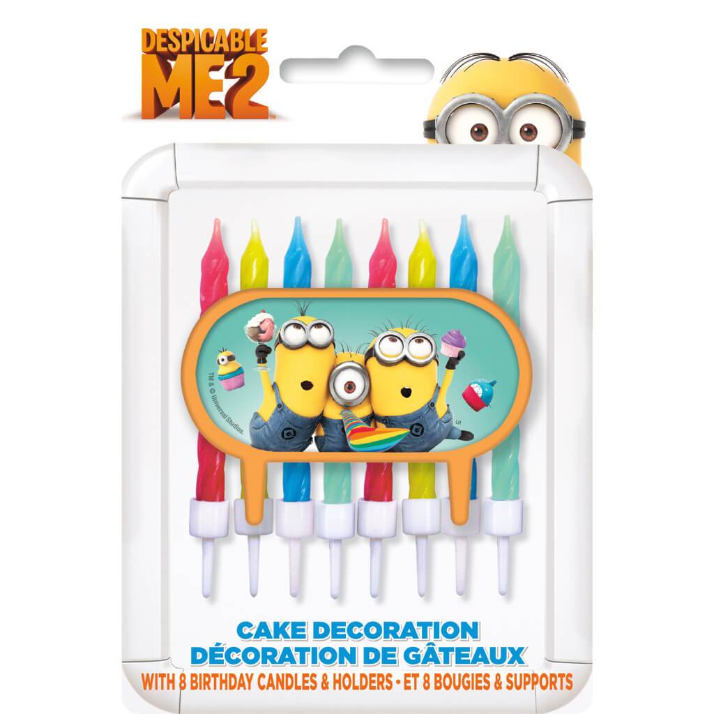 Cake Topper with 8 Candles, Despicable Me 