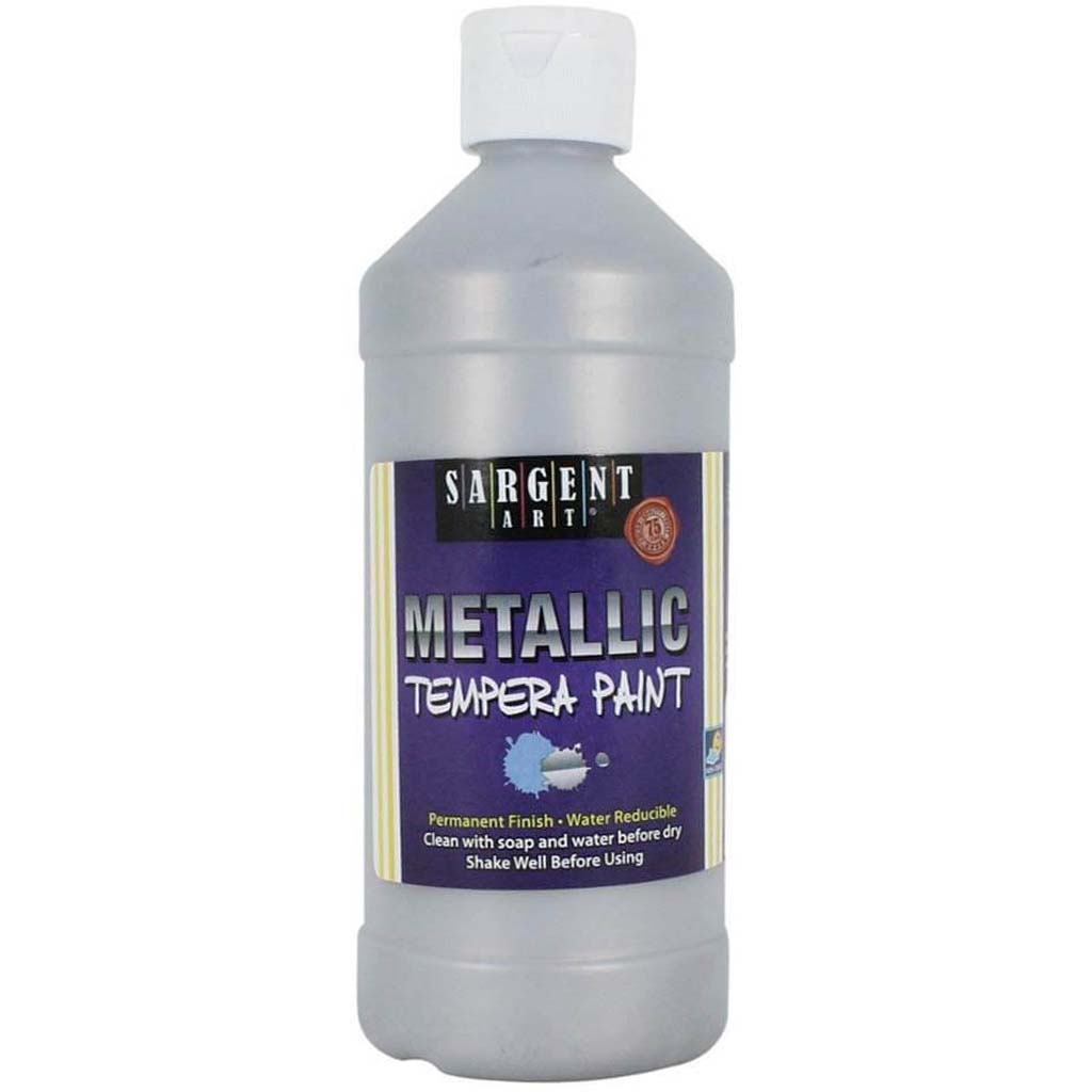 Metallic Tempera Paint 16oz Silver