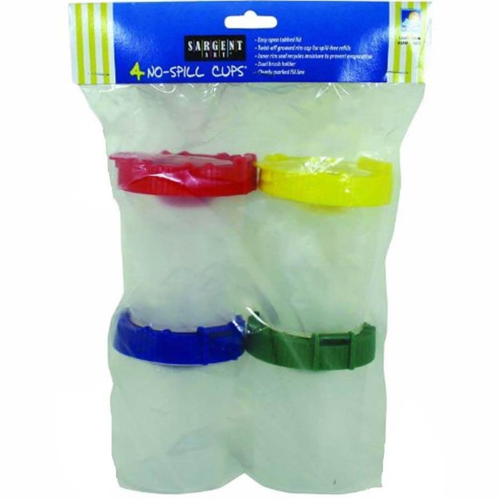 No Spill Paint Cups With Poly Bag 4ct