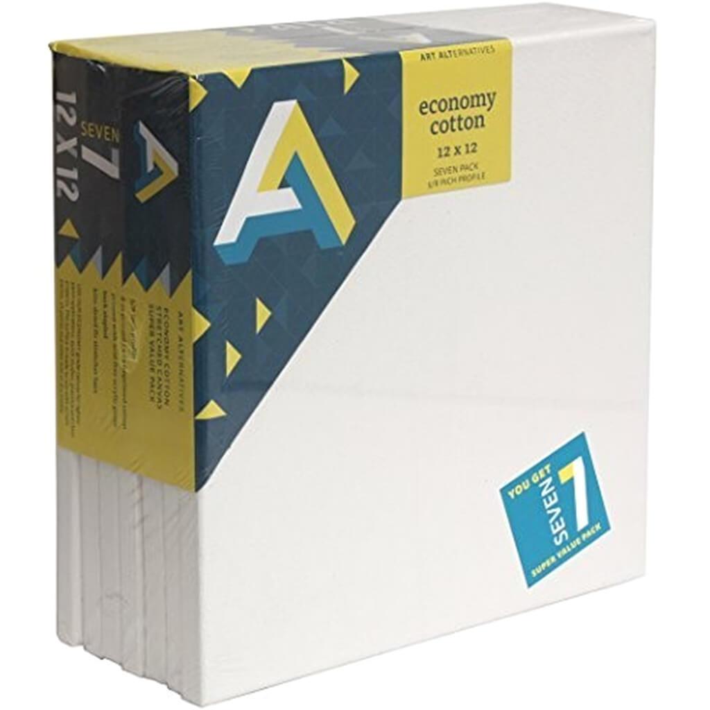 Economy Super Value Canvas Pack 12in x 12in 7pk