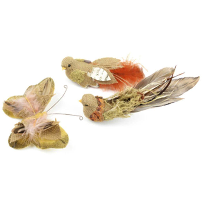 Burlap Butterfly 1"