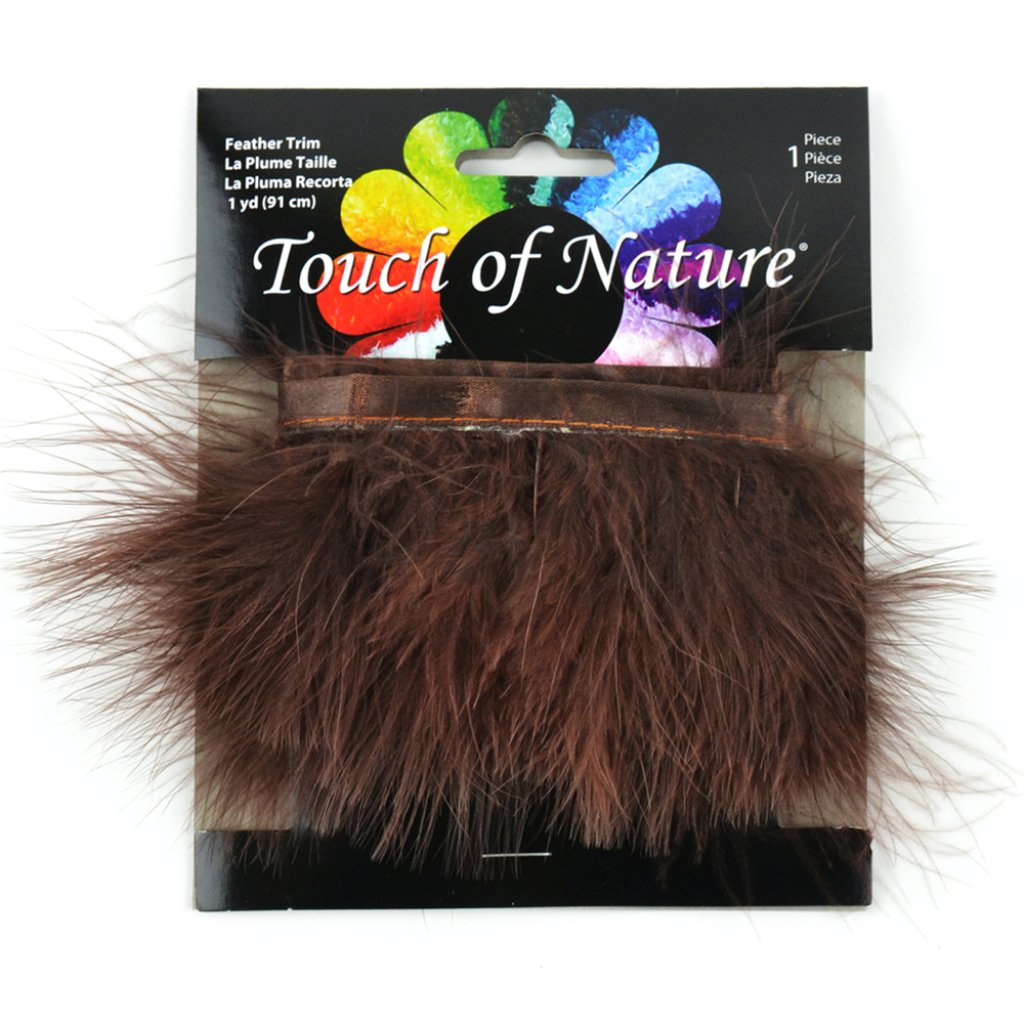 Fluffy Feather Marabou Trim Br Own Brown 