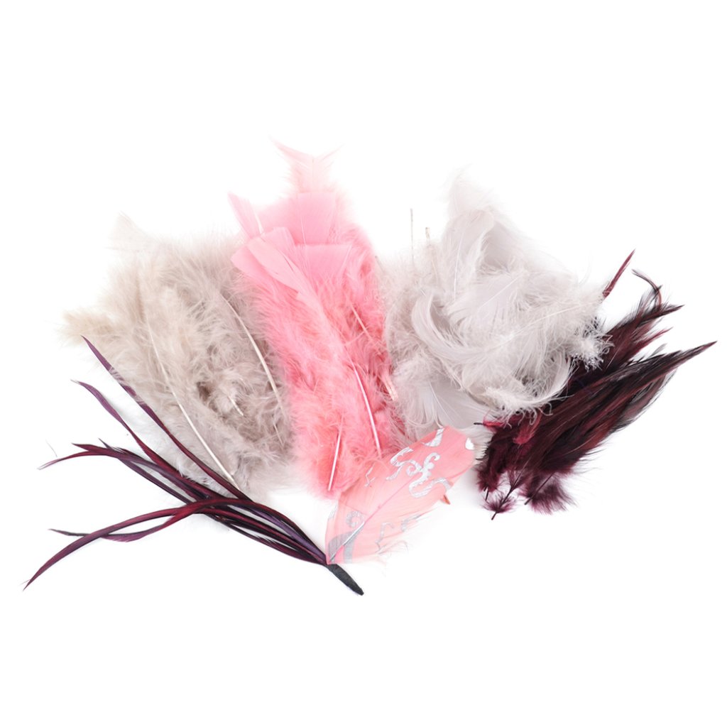 Mix Package Feather Asst Barel Ythere/Merlot/Rose 7G 