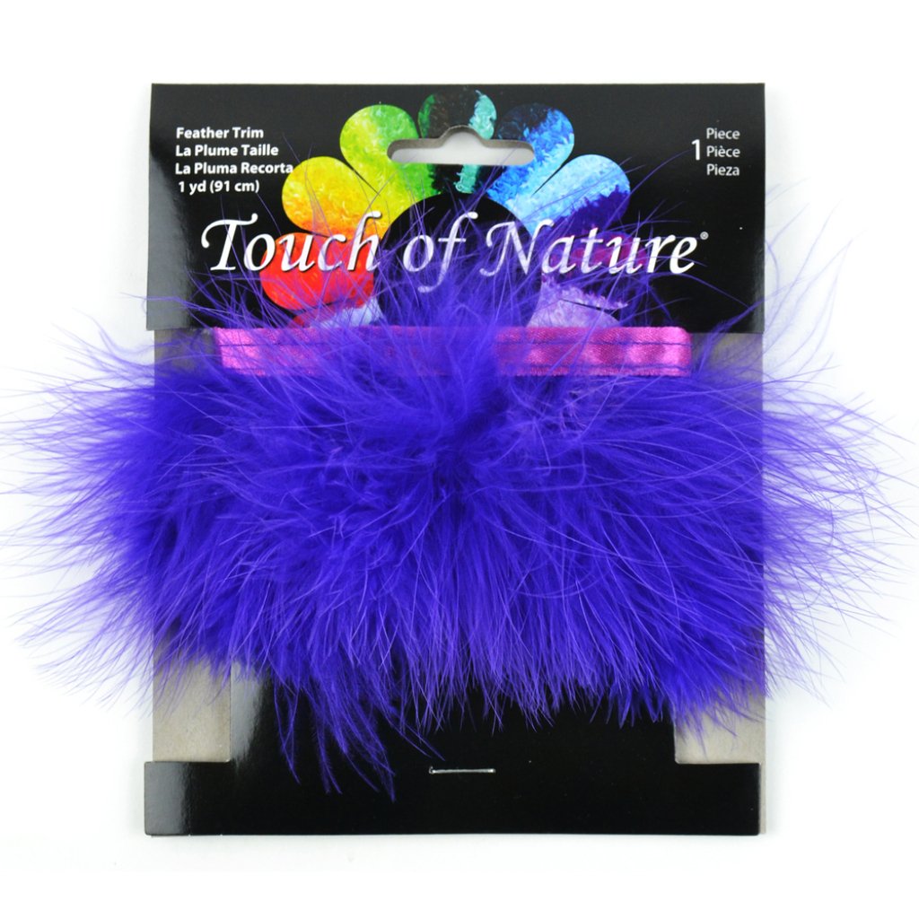 Fluffy Feather Craft Boa Trim Long 36in Purple Purple 