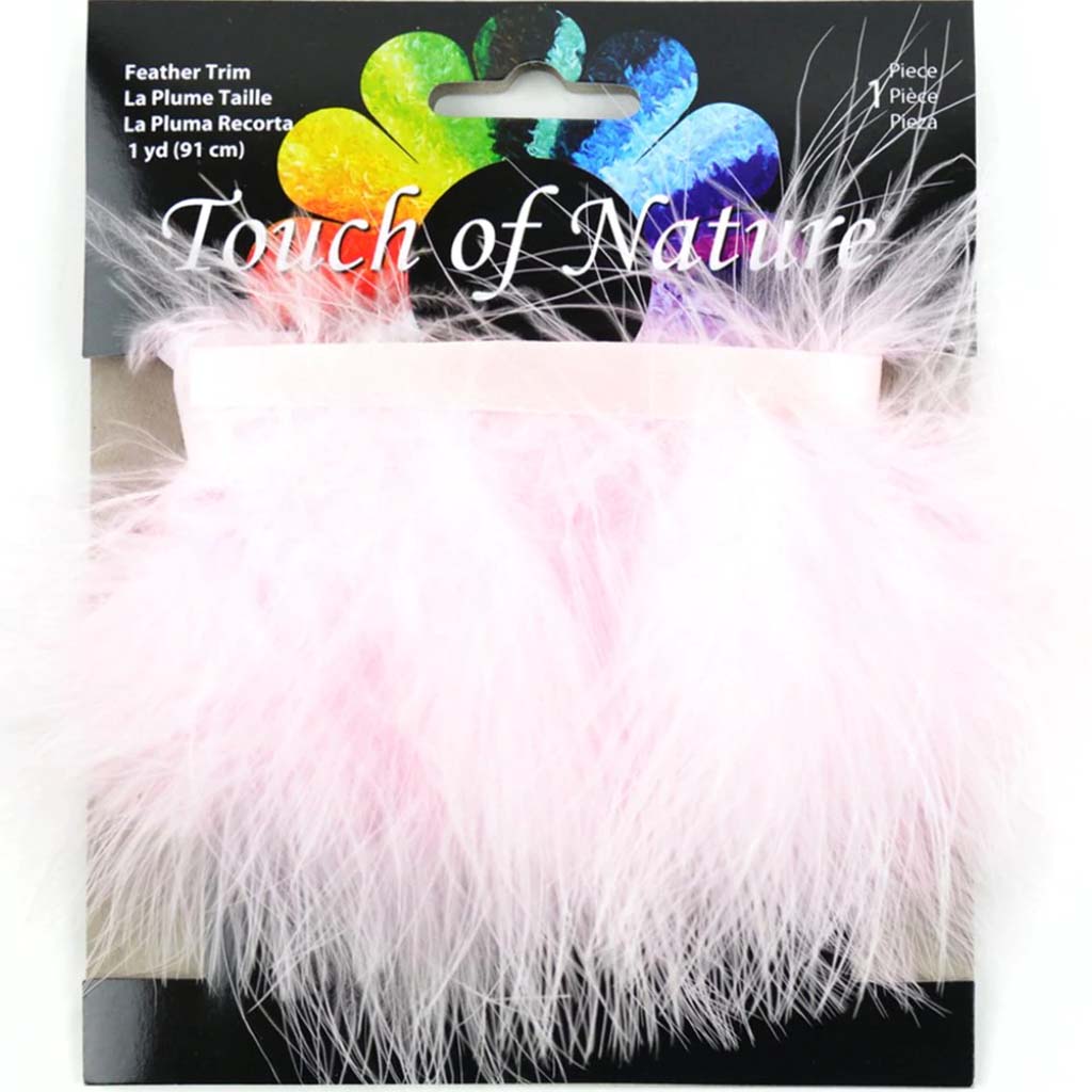 Fluffy Feather Trim 36in Lt. Pi Pink Pink 