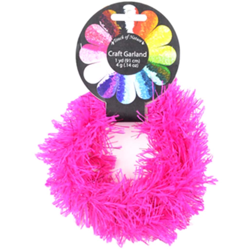 Nylon Thread Craft Garland 4G Hot Pink/Pink Metallic Lurex 1yd Hot Pink 