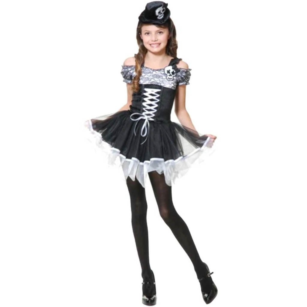 Skull Dress &amp; Hat Costume