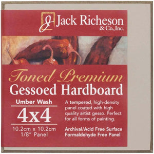 Toned Premium Gessoed Hardboard Umber Wash