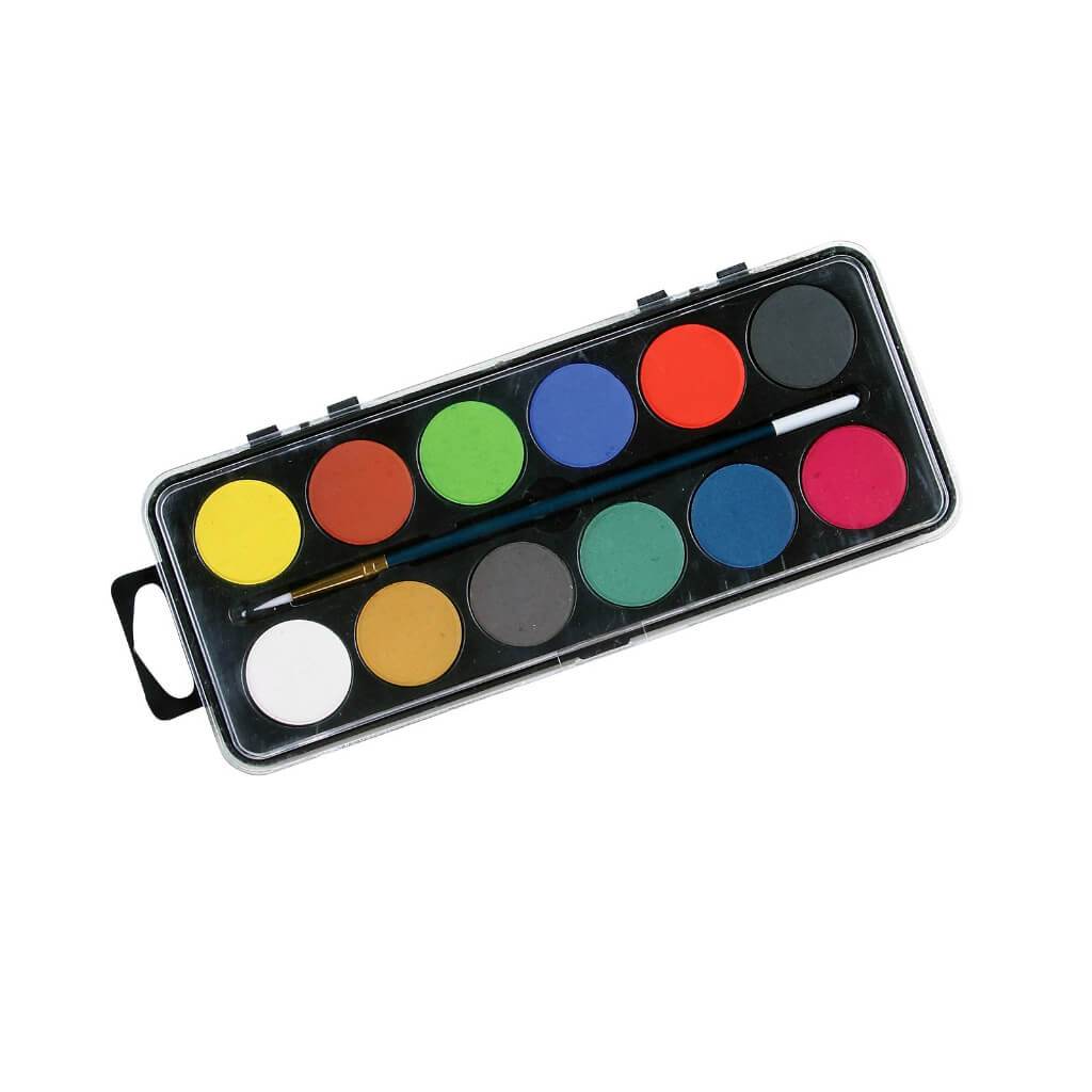 Round Primary Watercolor 12 Small 