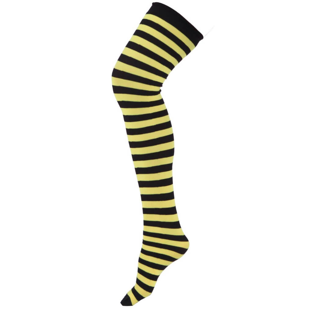 STRIPED STOCKINGS BLK/YLW 