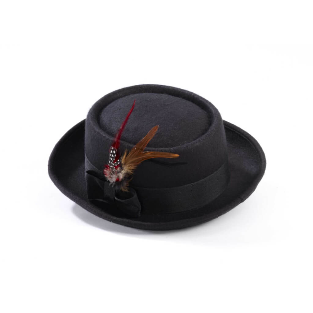 Pork Pie Hat with Feather