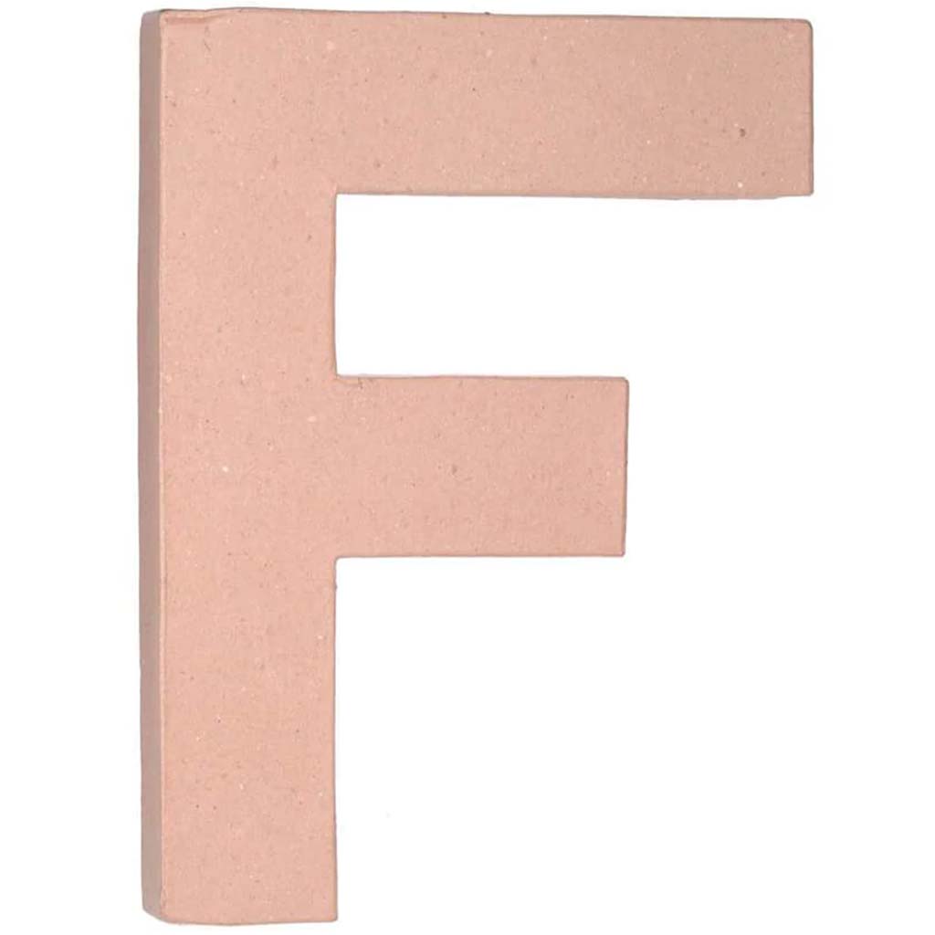 PAPER MACHE LETTER F 12X1.5IN 