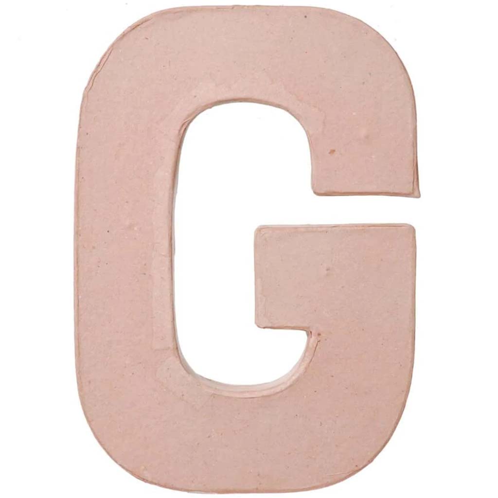 PAPER MACHE LETTER G 8 X 5 1/2 X 1 IN. 