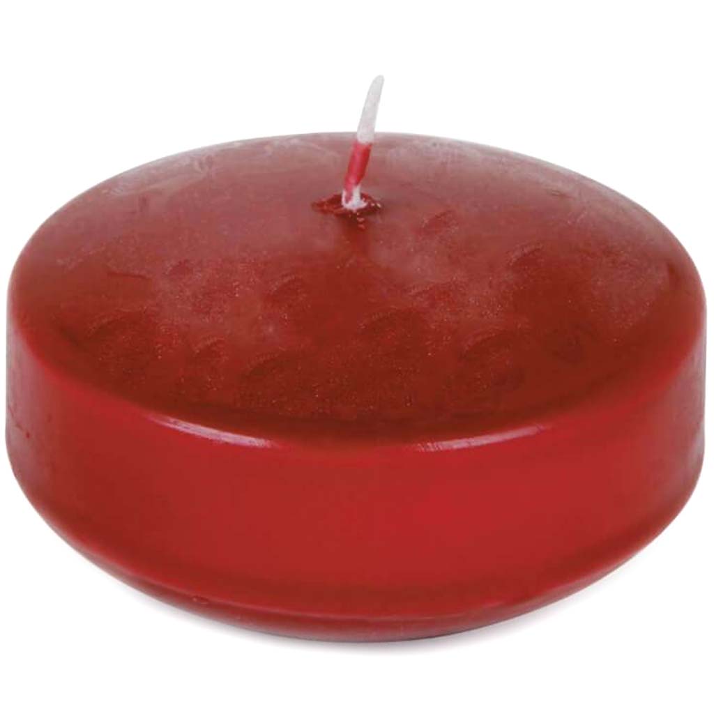 CANDLE FLOATING DISK RED 