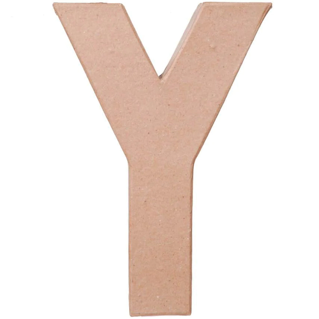 PAPER MACHE LETTER Y 8 X 5 1/2 X 1 IN. 