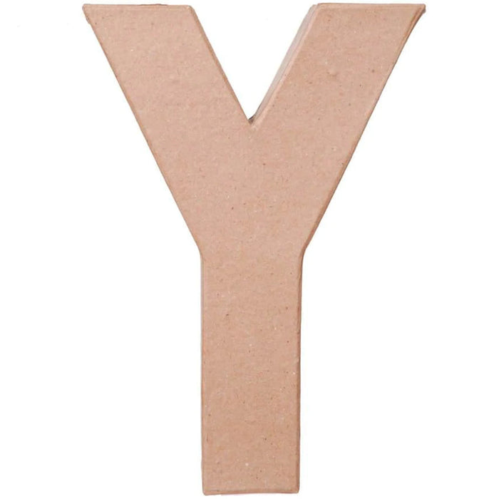 PAPER MACHE LETTER Y 8 X 5 1/2 X 1 IN. 