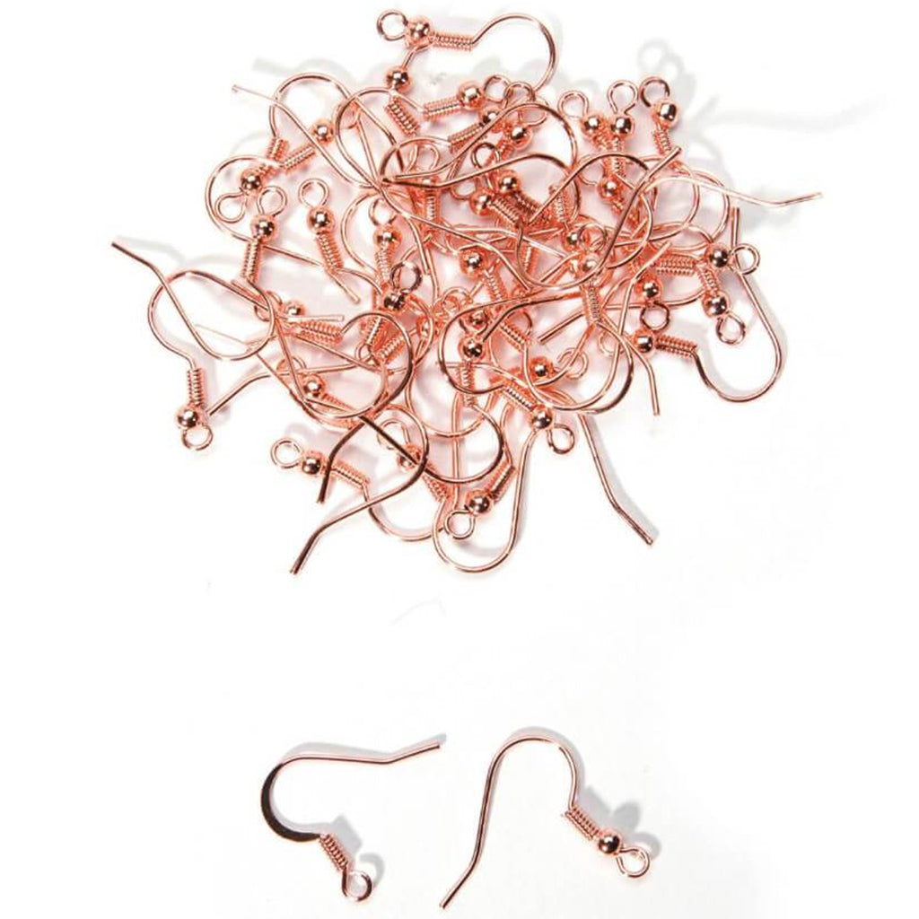 FRENCH EARWIRES ROSE GOLD 40PCS 