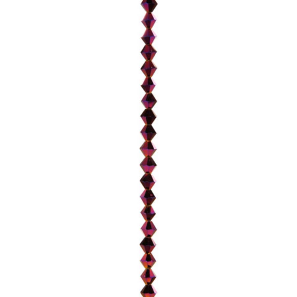 VENEZIA CRYSTAL BEAD STRAND METALLIC PURPLE 8MM 7IN 