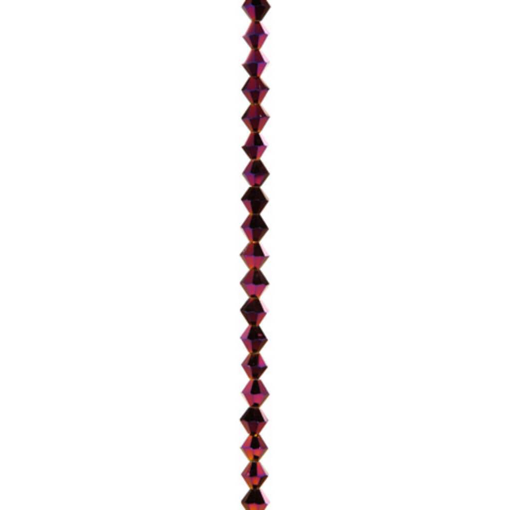 VENEZIA CRYSTAL BEAD STRAND METALLIC PURPLE 8MM 7IN 