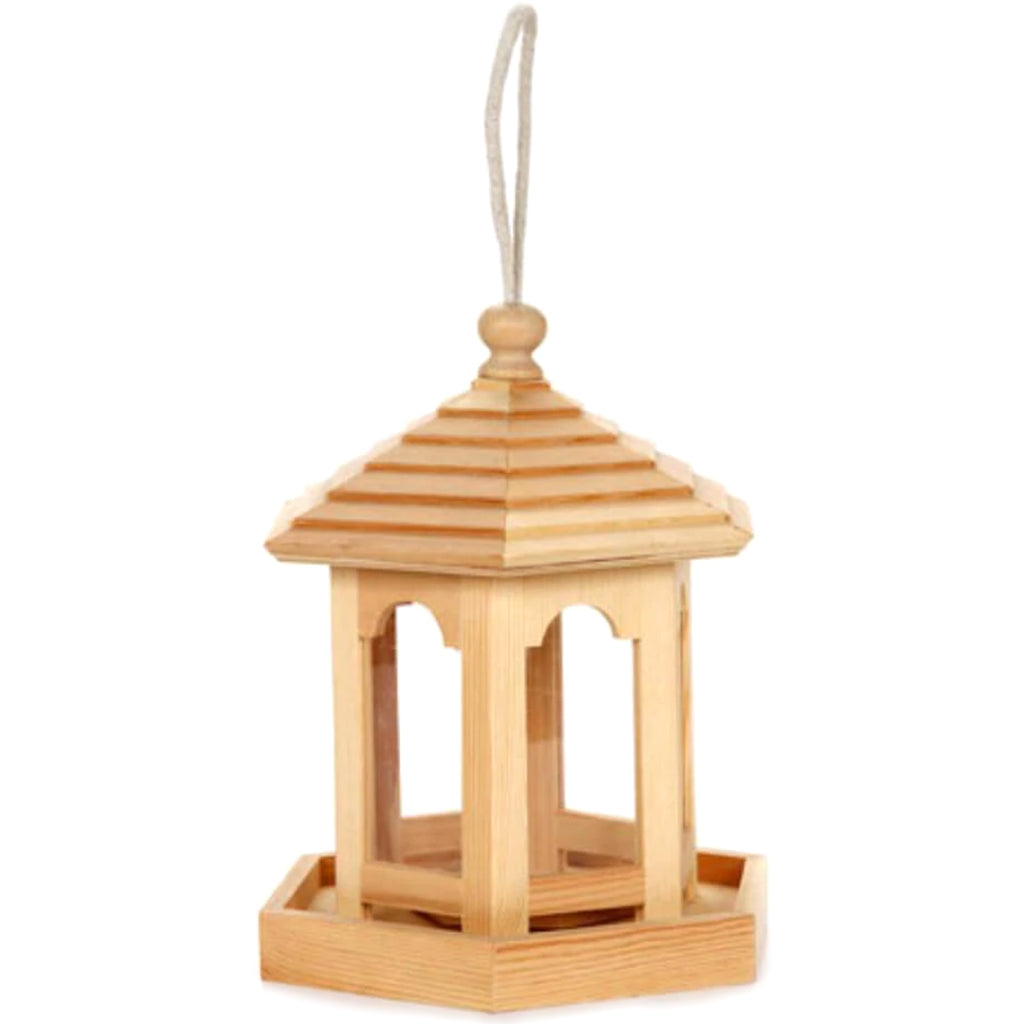 WOOD BIRD FEED 7.48X7.48X9.25IN 