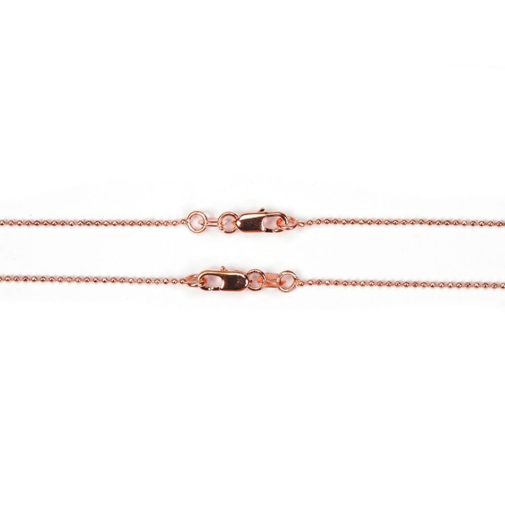 CHAIN BALL NECKLACE ROSE GOLD 10 