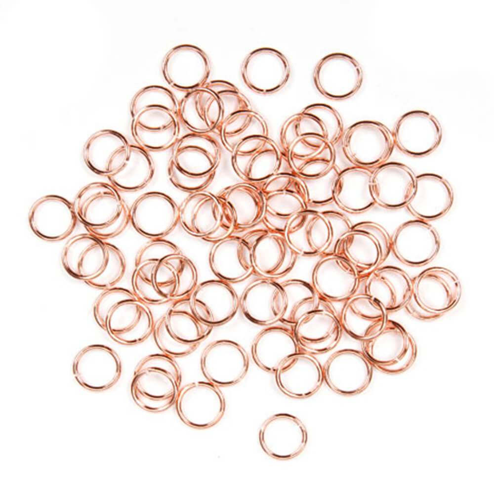 Jump Rings 20 Gauge Rose Gold 8mm 75 pieces 