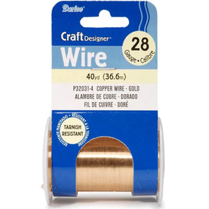 Craft Wire 28 Gauge Gold 40 yards 