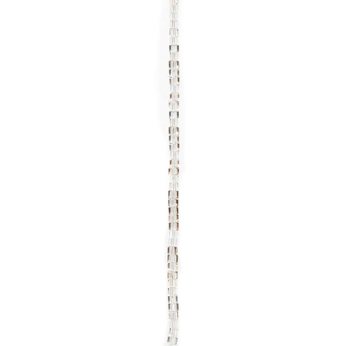 GLASS BEAD STRAND CUBE CHAMPAGNE 5MM 