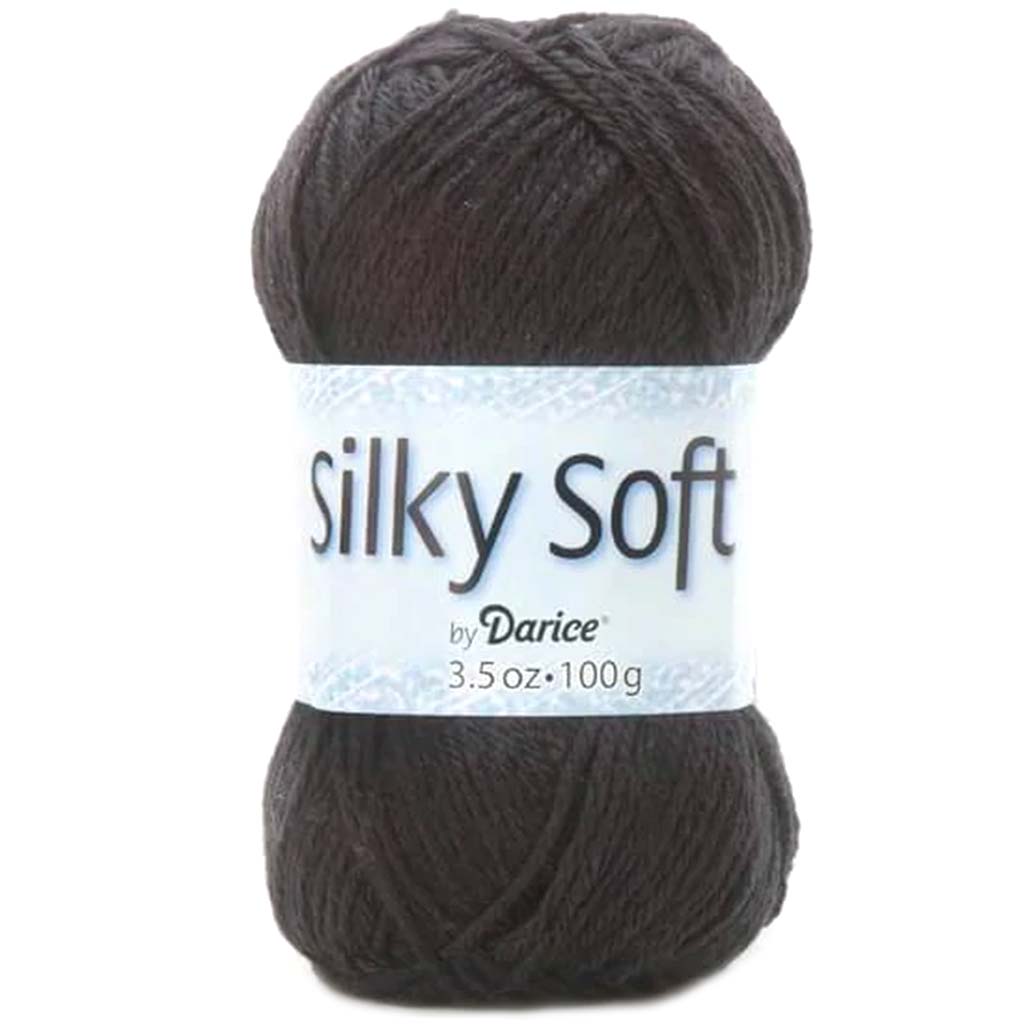 YARN SILKY SOFT BLACK 3.5OZ 