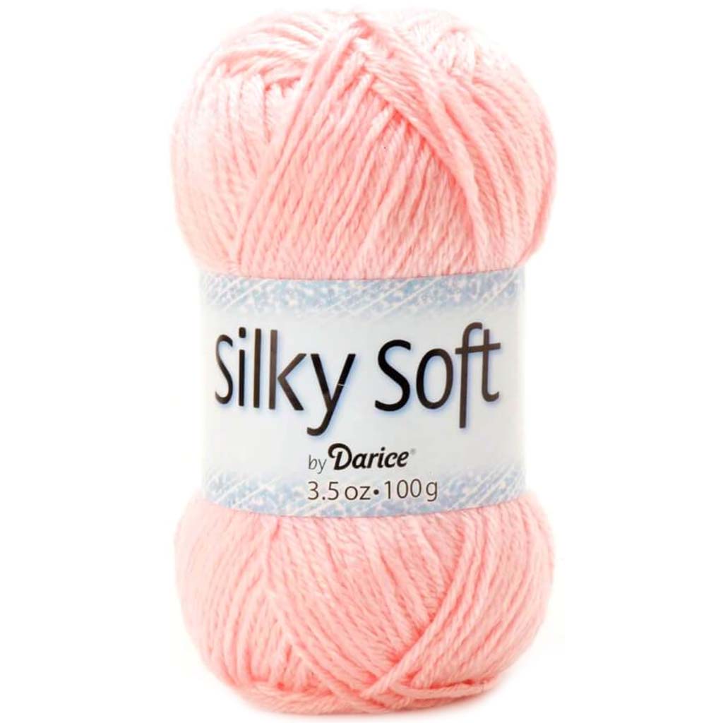 YARN SILKY SOFT BABY PINK 3.5OZ 