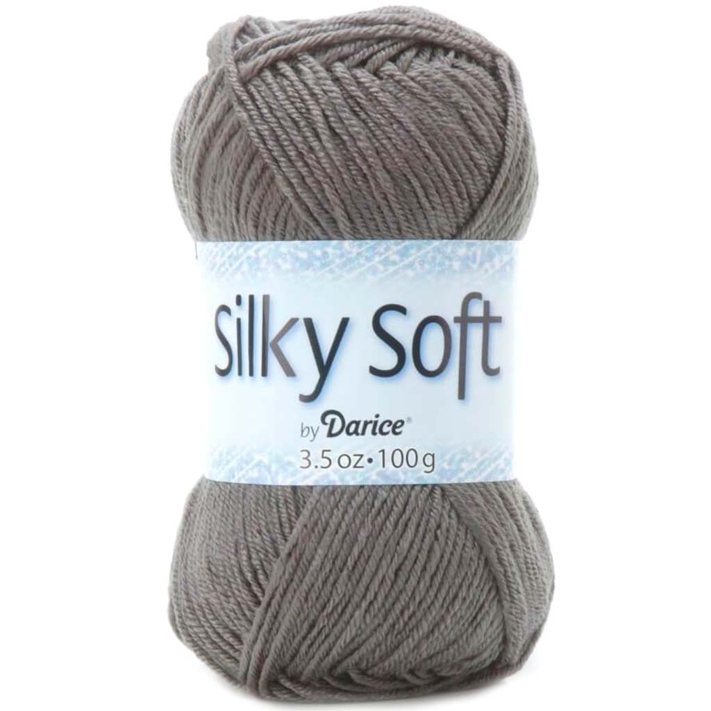 YARN SILKY SOFT CHARCOAL GERY 3.5OZ 