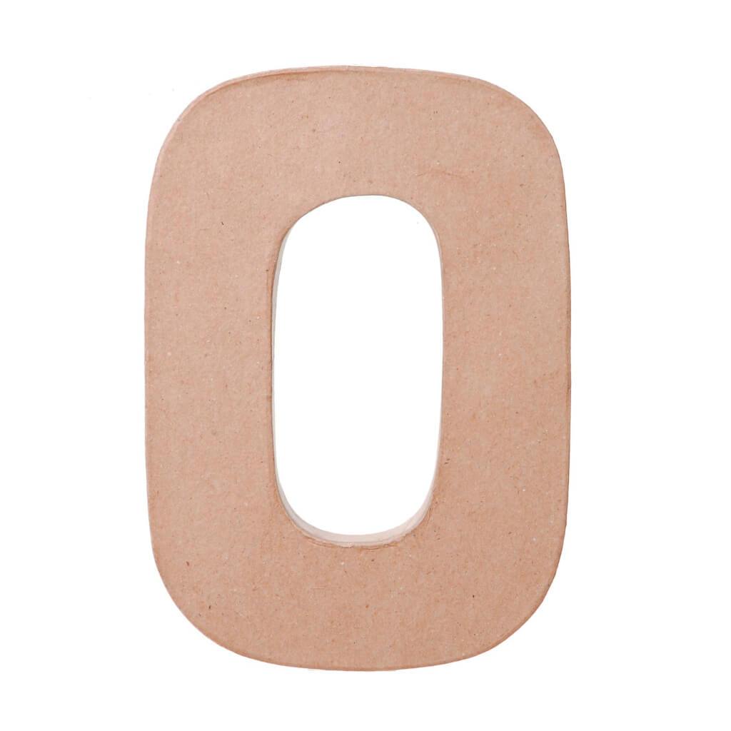 PAPER MACHE LETTER O 8 X 5 1/2 X 1 IN. 