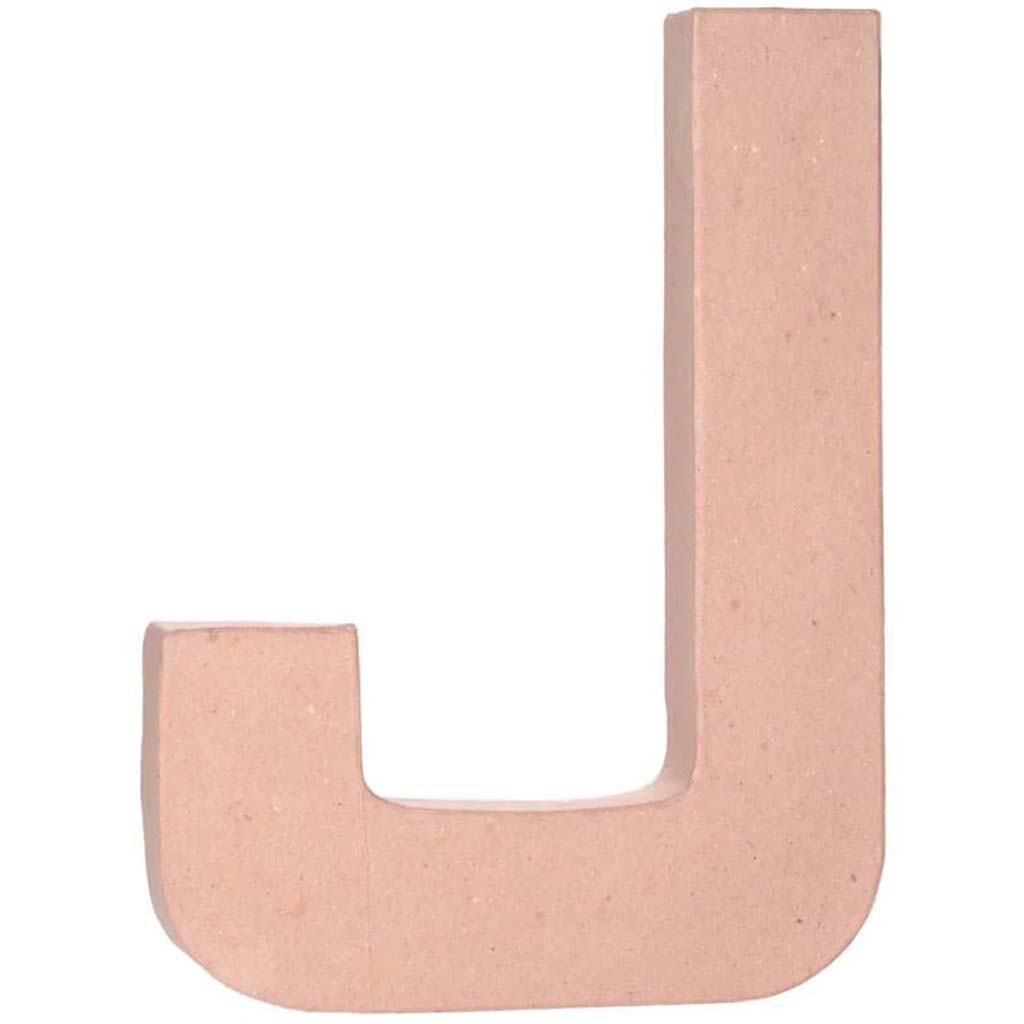 PAPER MACHE LETTER J 12X1.5IN 