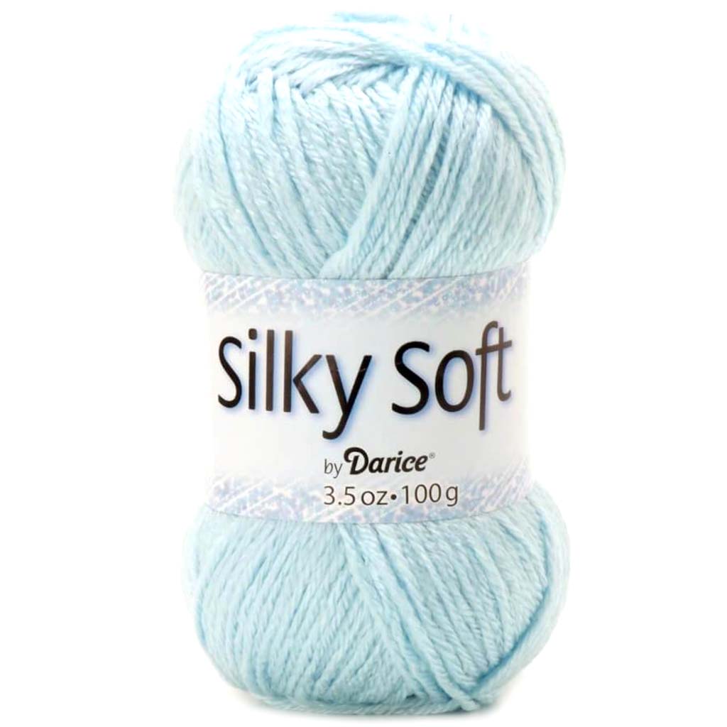 YARN SILKY SOFT BABY BLUE 3.5OZ 