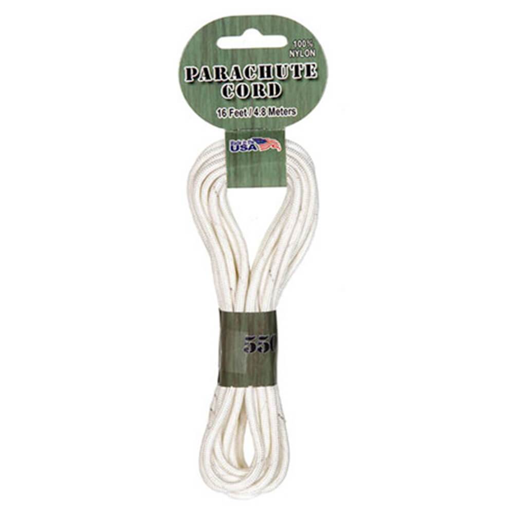 Parachute Cord 550lb White 16 feet