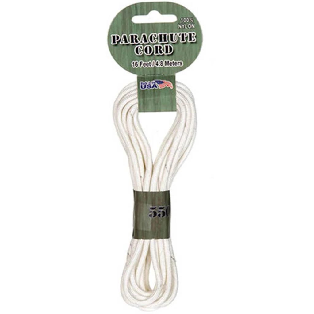 Parachute Cord 550lb White 16 feet 