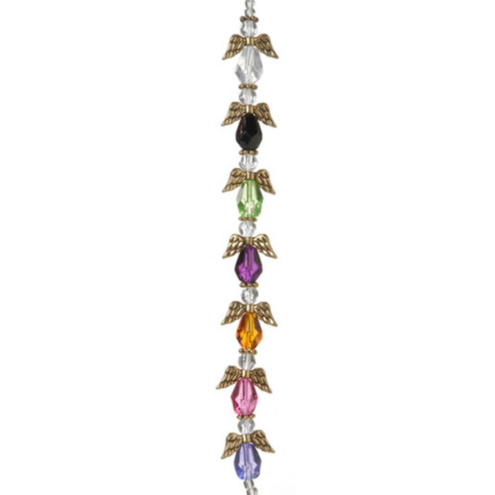 Angel Wing Bead Strand Gold Assorted Colors 20mm 