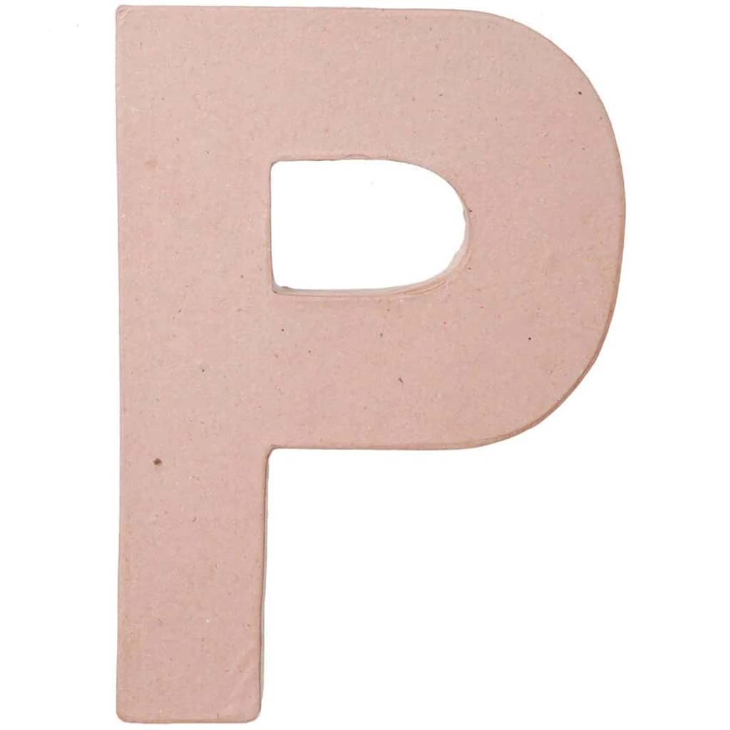 PAPER MACHE LETTER P 8 X 5 1/2 X 1 IN. 