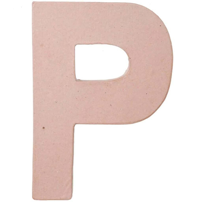 PAPER MACHE LETTER P 8 X 5 1/2 X 1 IN. 