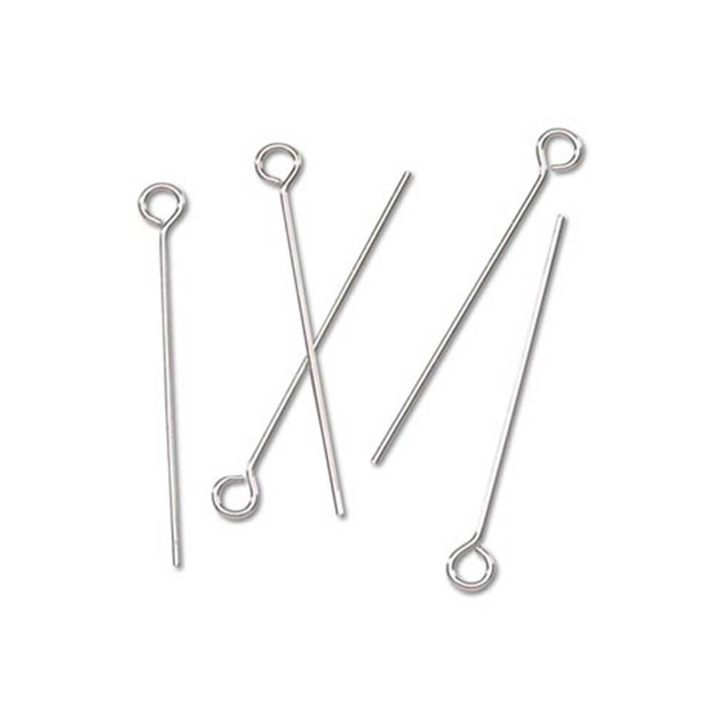 Eye Pins Nickel Plated Brass 1.25 inches 48 pieces 