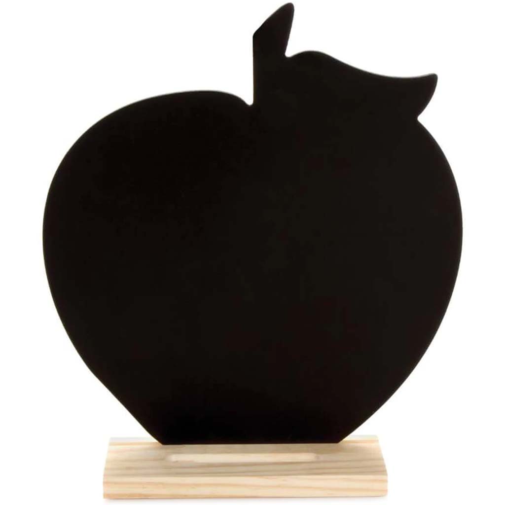 WOOD CHALKBOARD &amp; BASE APPLE 