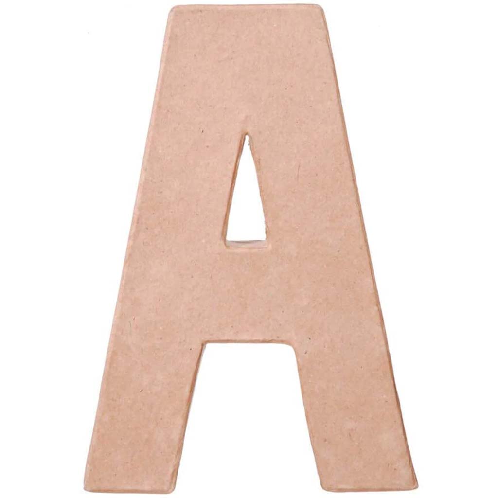 PAPER MACHE LETTER A 8 X 5 1/2 X 1 IN. 