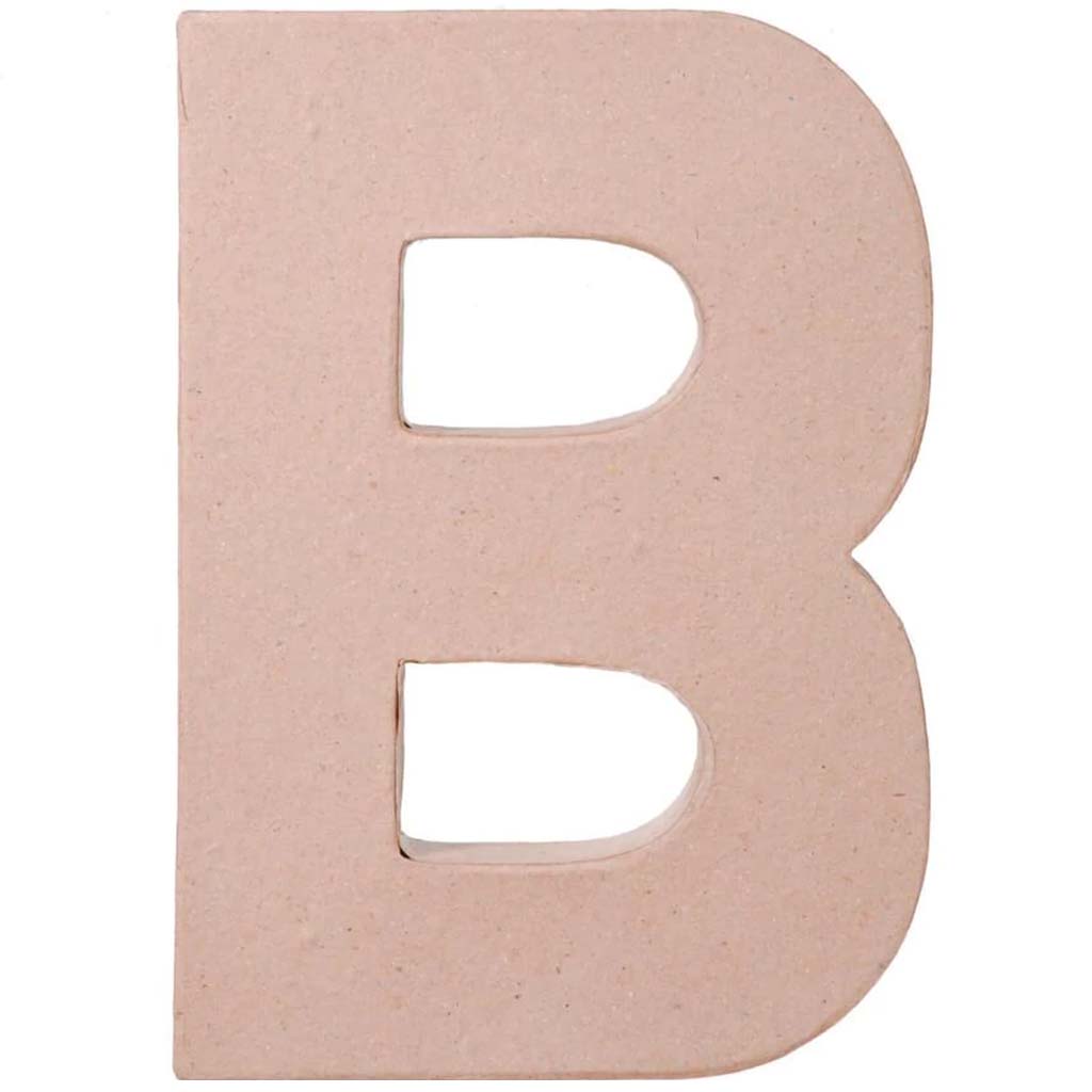 PAPER MACHE LETTER B 8 X 5 1/2 X 1 IN. 