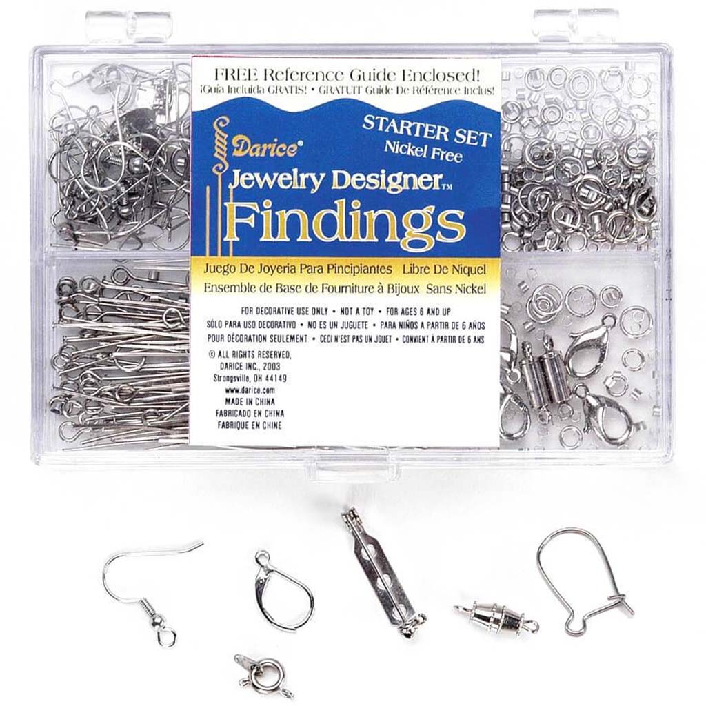 FINDINGS STARTER KIT IN CADDY NICKEL FREE SILVER 