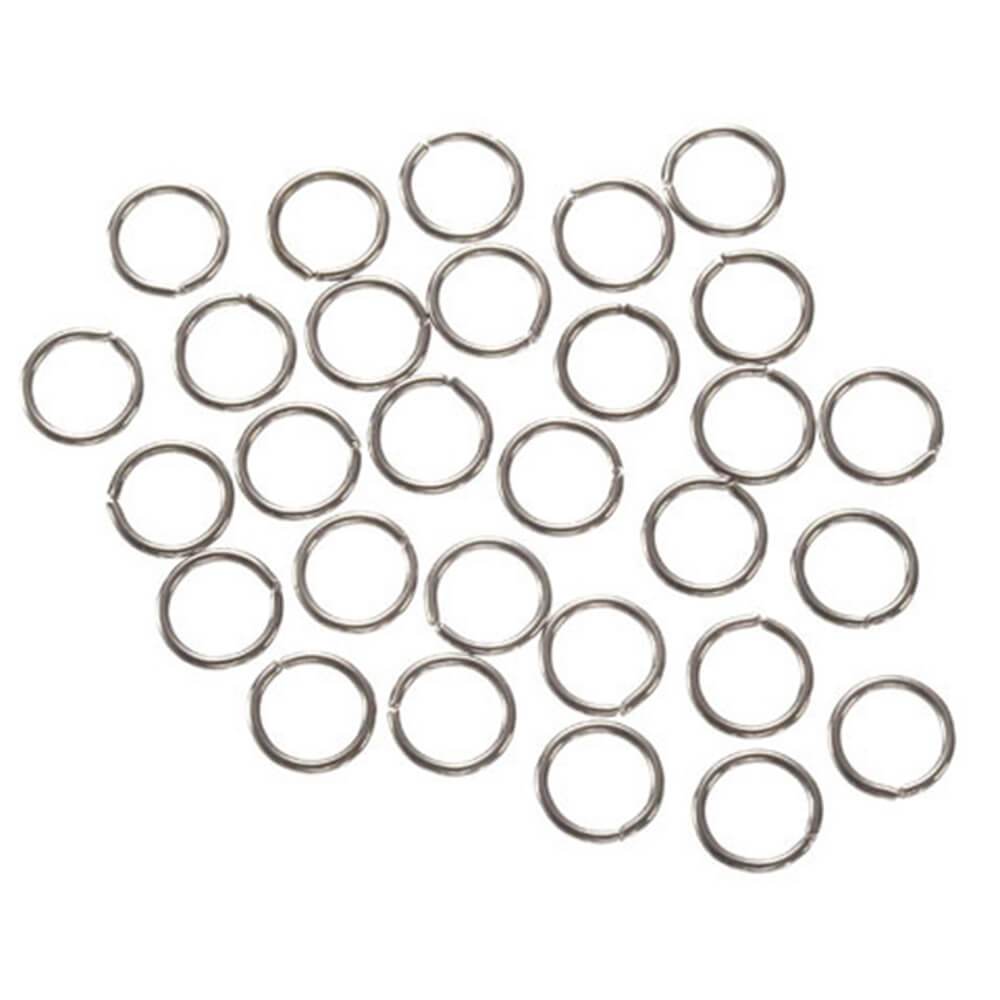 Jump Rings Nickel Plated Brass 7mm 200 pieces 