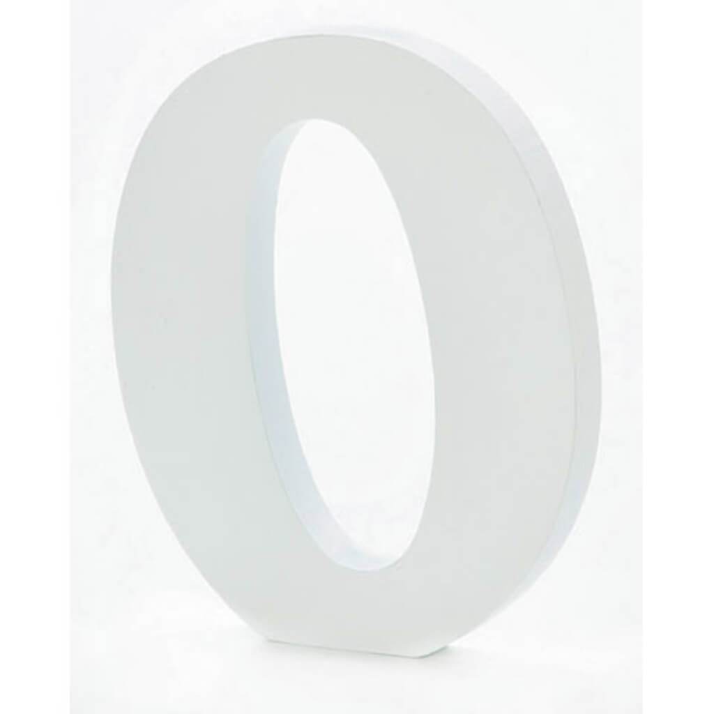 Classic Font White Wood 6in Letter