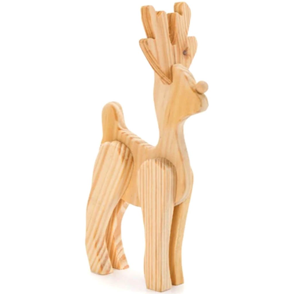 Standing Reindeer Unfinished Wood 6In 