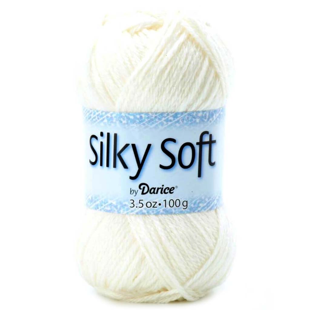 YARN SILKY SOFT WHITE 3.5OZ 