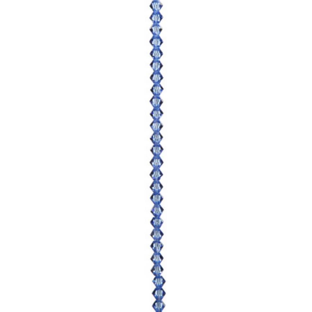 VENEZIA CRYSTAL BEAD STRAND SAPPHIRE 7IN 